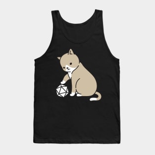 Polyhedral D20 Dice and Cats Tank Top
